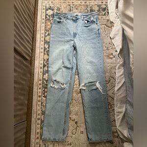Abercrombie & Fitch 90’s straight Ultra High rise denim